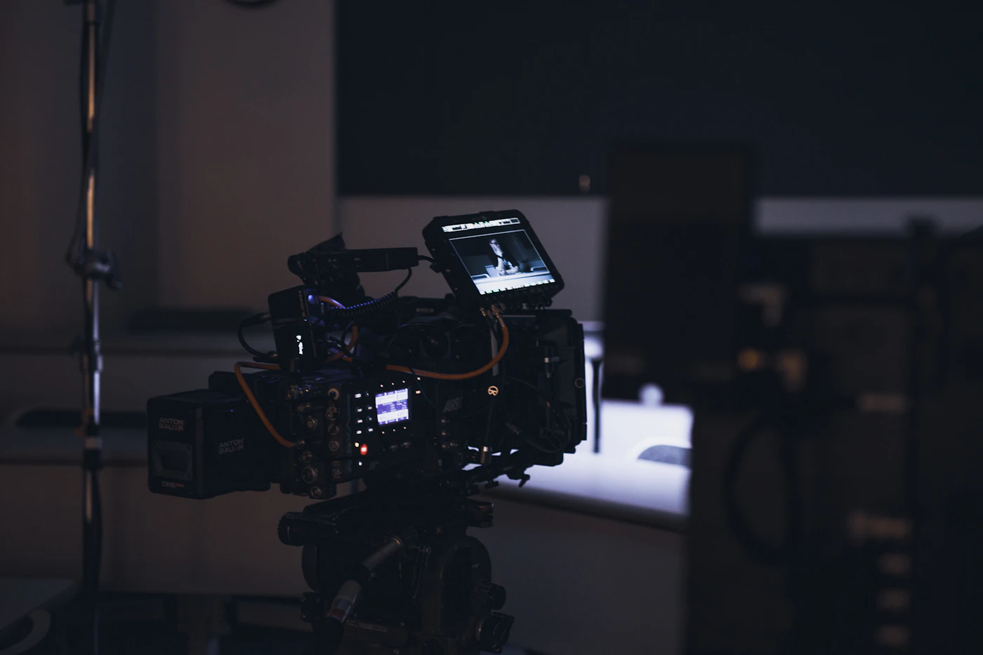 A black video camera at the AFA studio