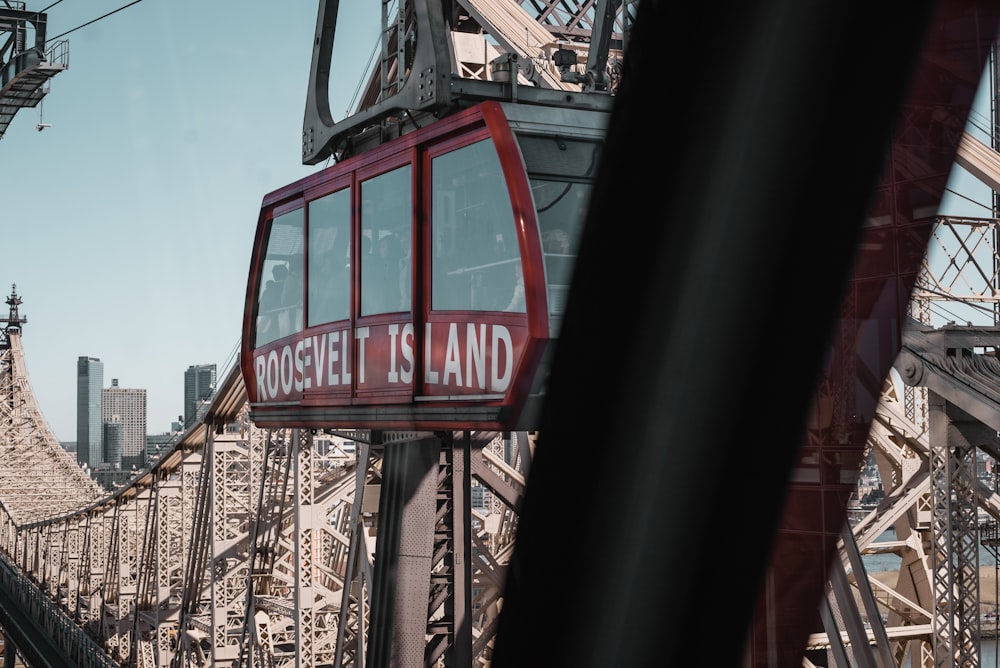 red and grey roller coaster