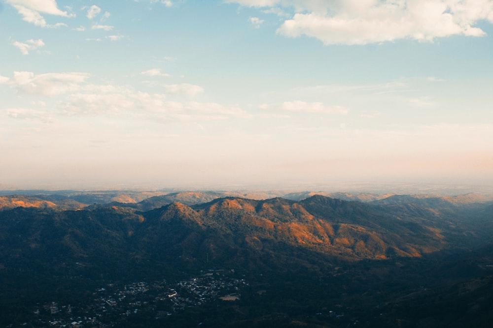 aerial photography of mountain range during daytime