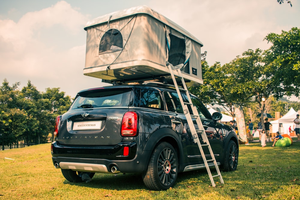 gray tent on black SUV