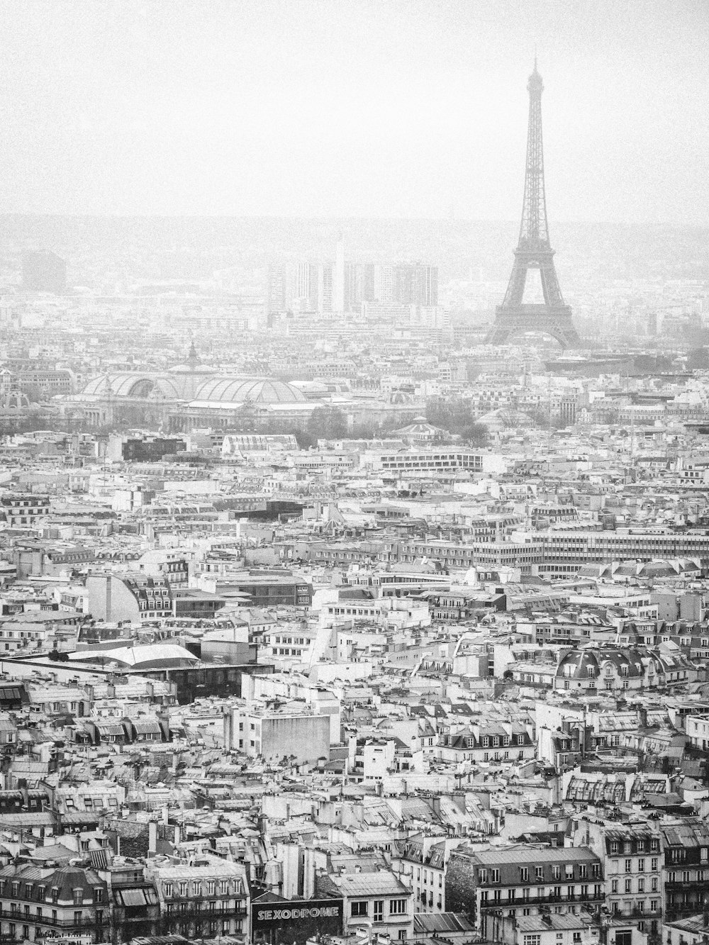 grayscale photo of Eiffel Tower, Paris