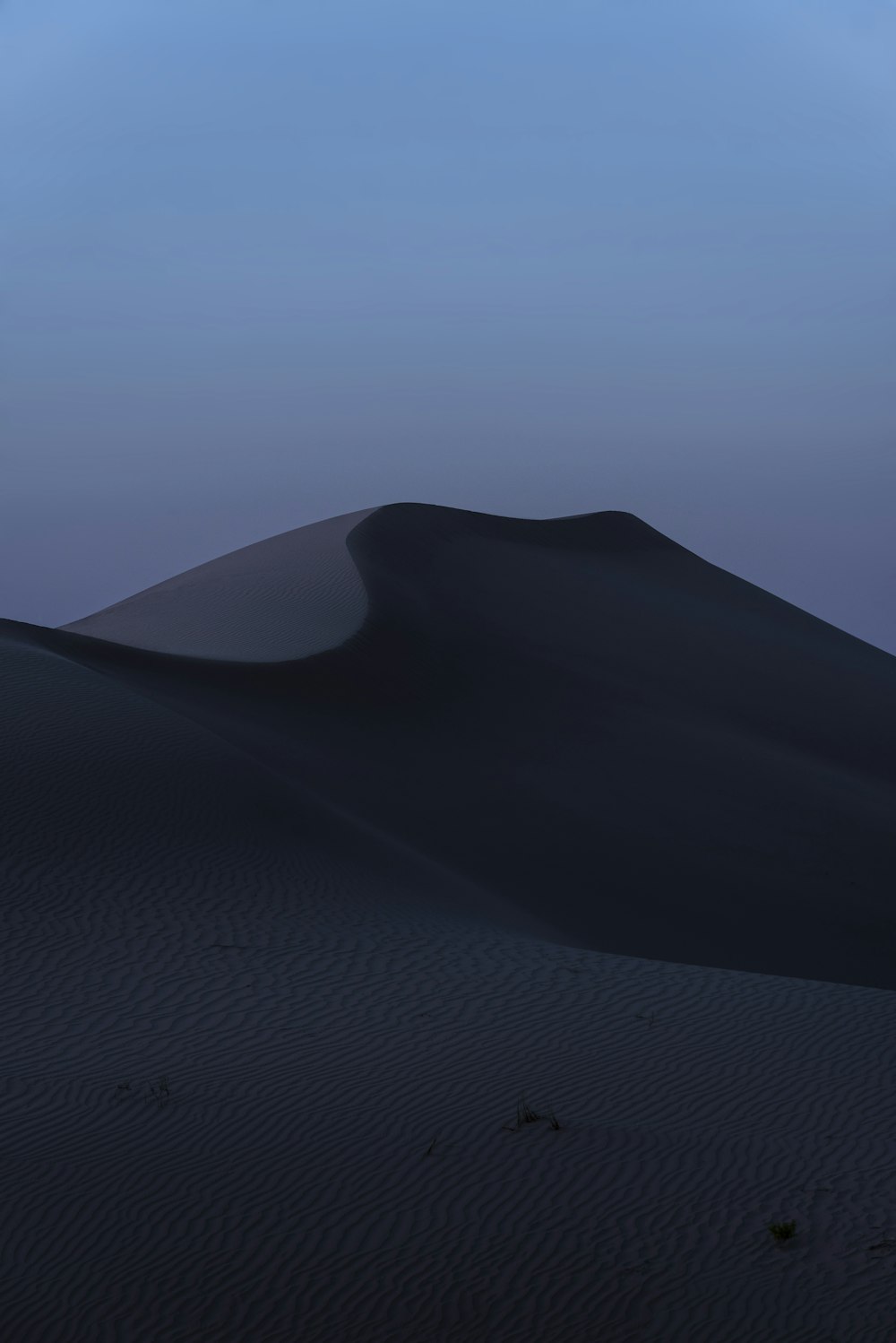 夕暮れ時の砂山