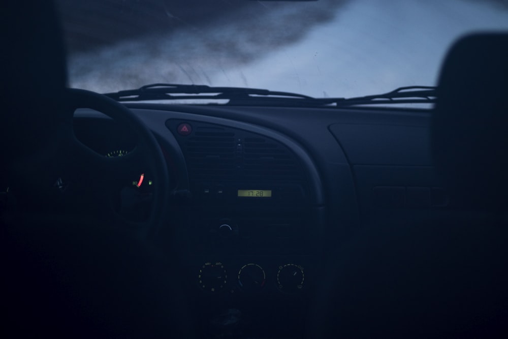black vehicle interior