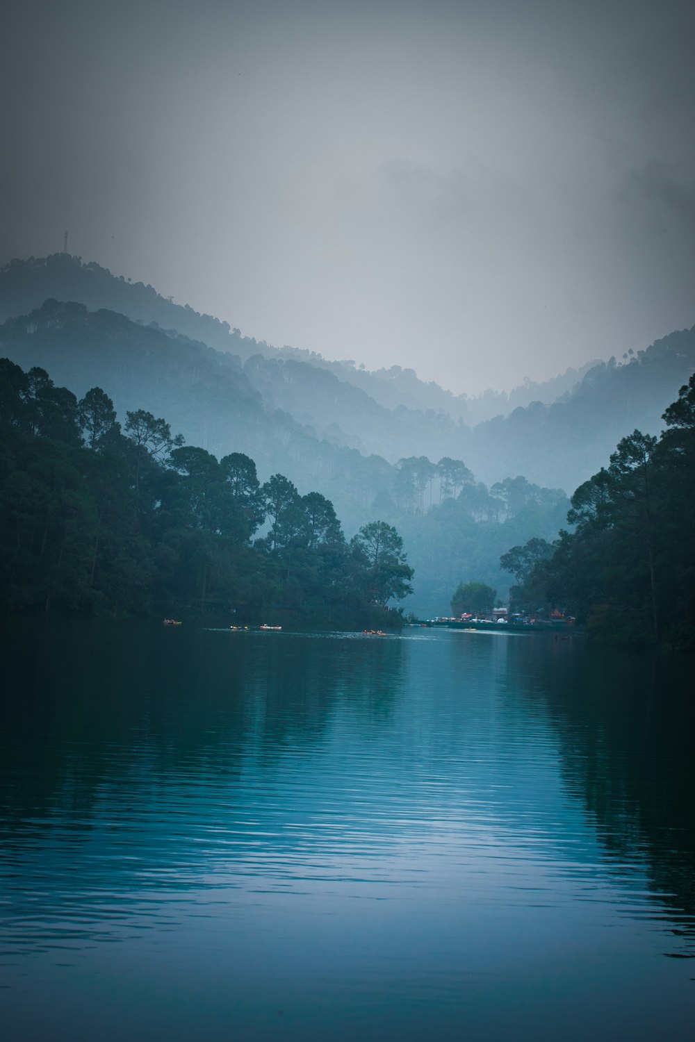 calm body of water near trees during daytime