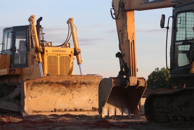brown front loader