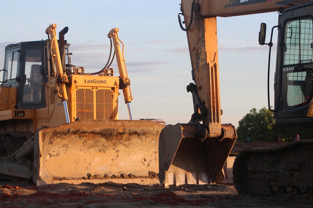 brown front loader