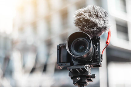 black Dslr camera