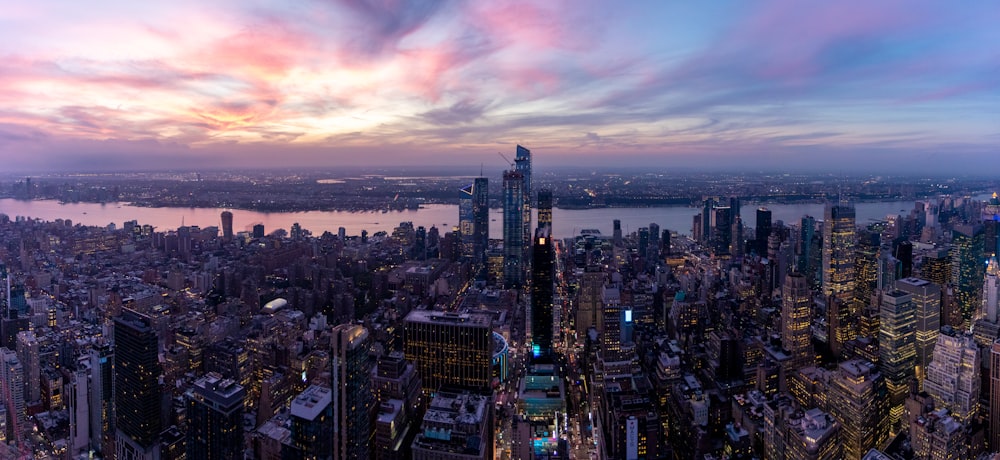 view of buildings during golden hour