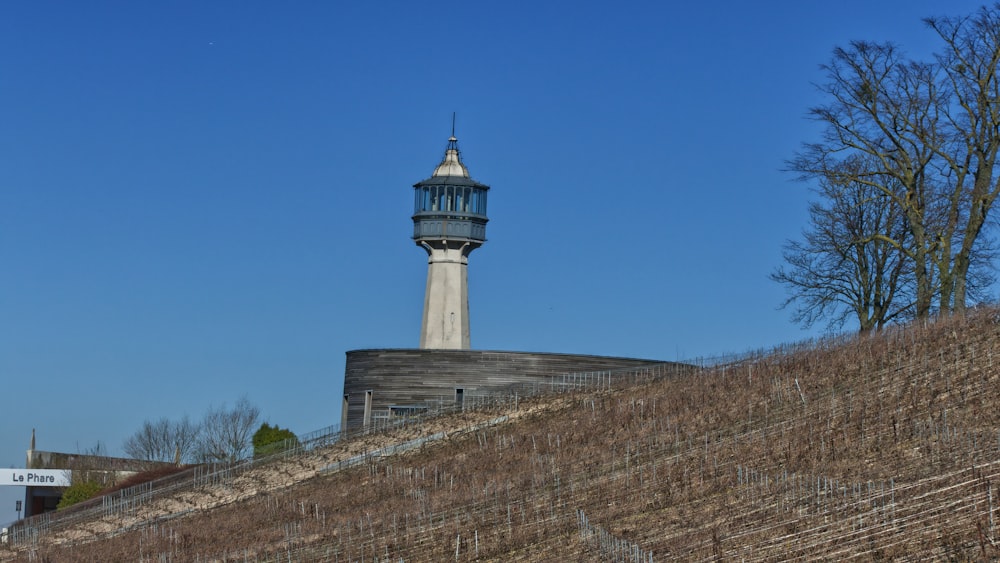 white and black lighthouse during daytime