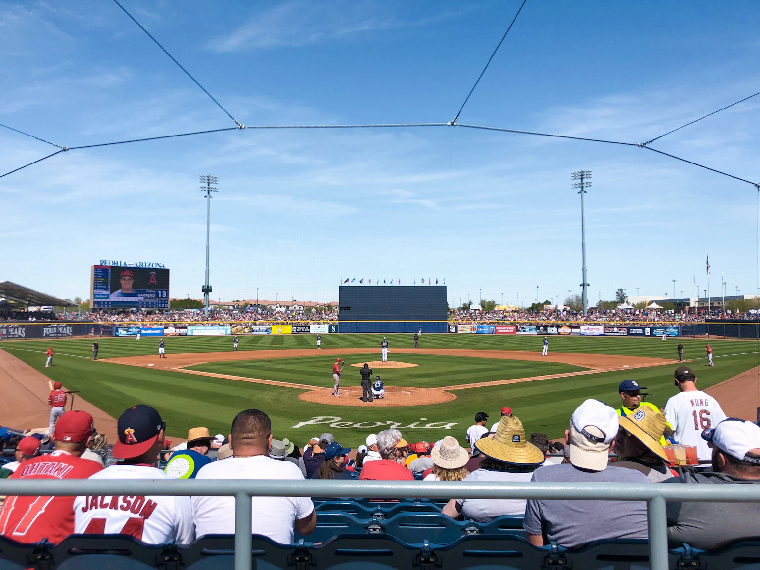 Family enjoying a baseball game at a stadium