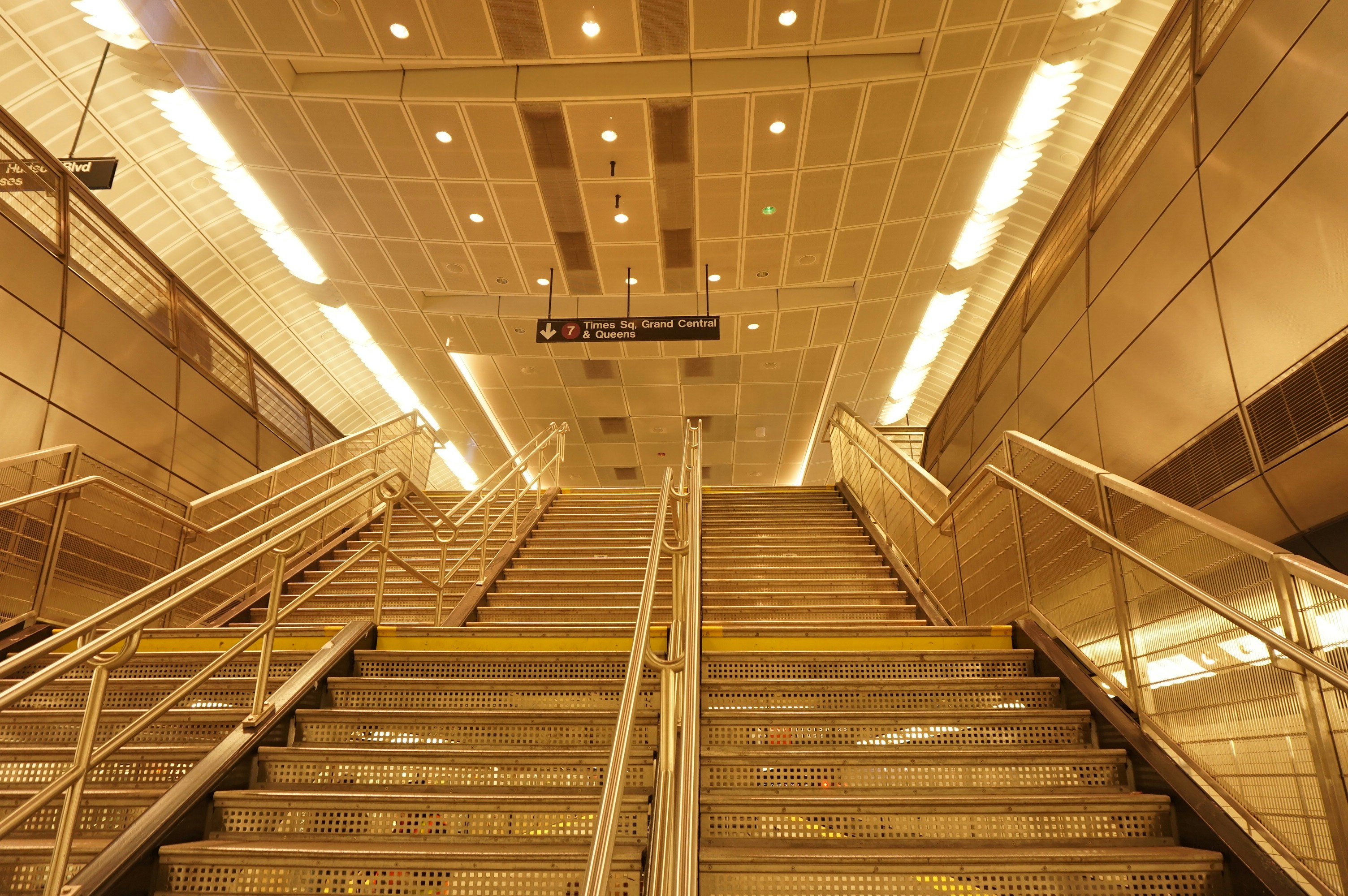 empty stairs inside station