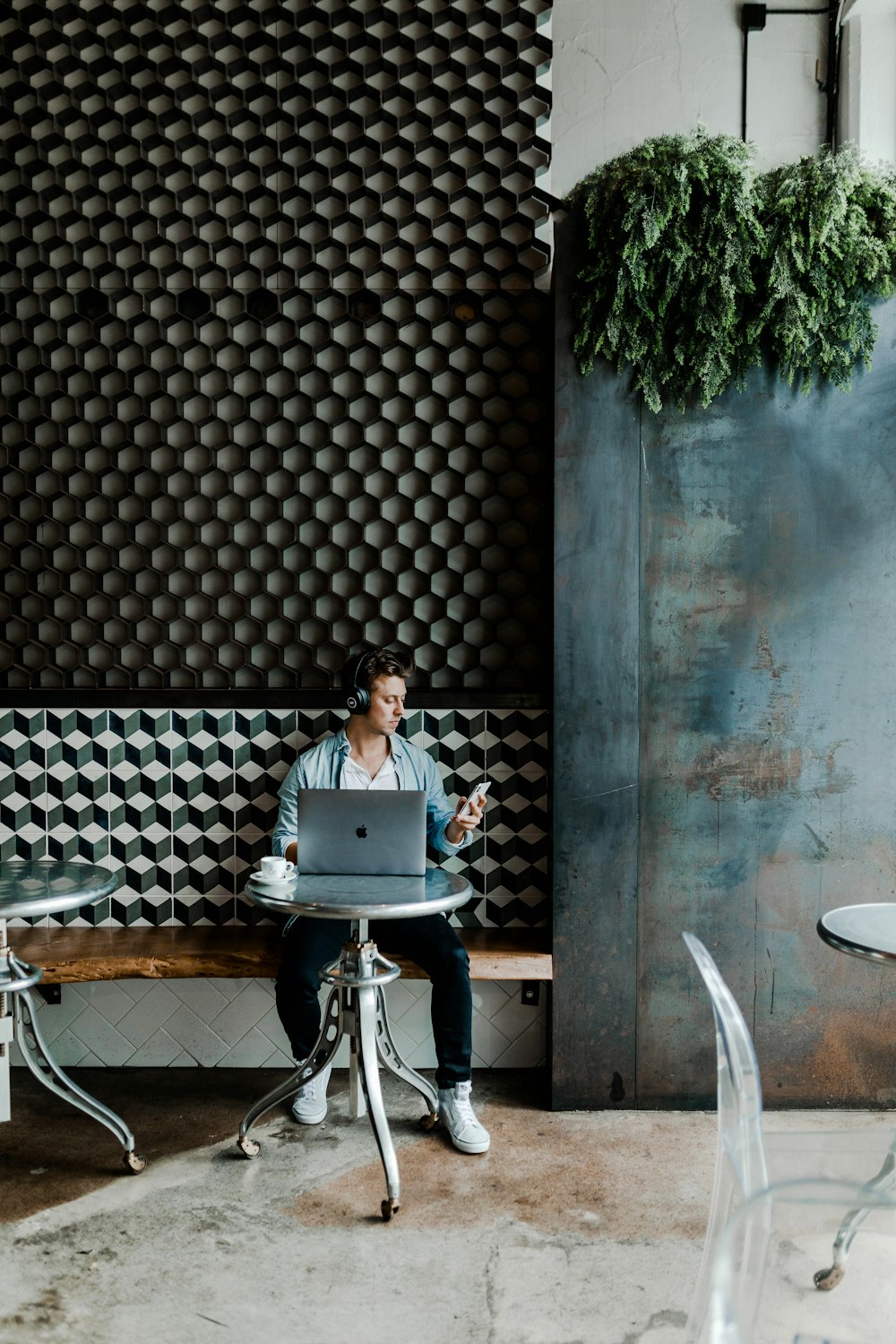 man sitting on chair