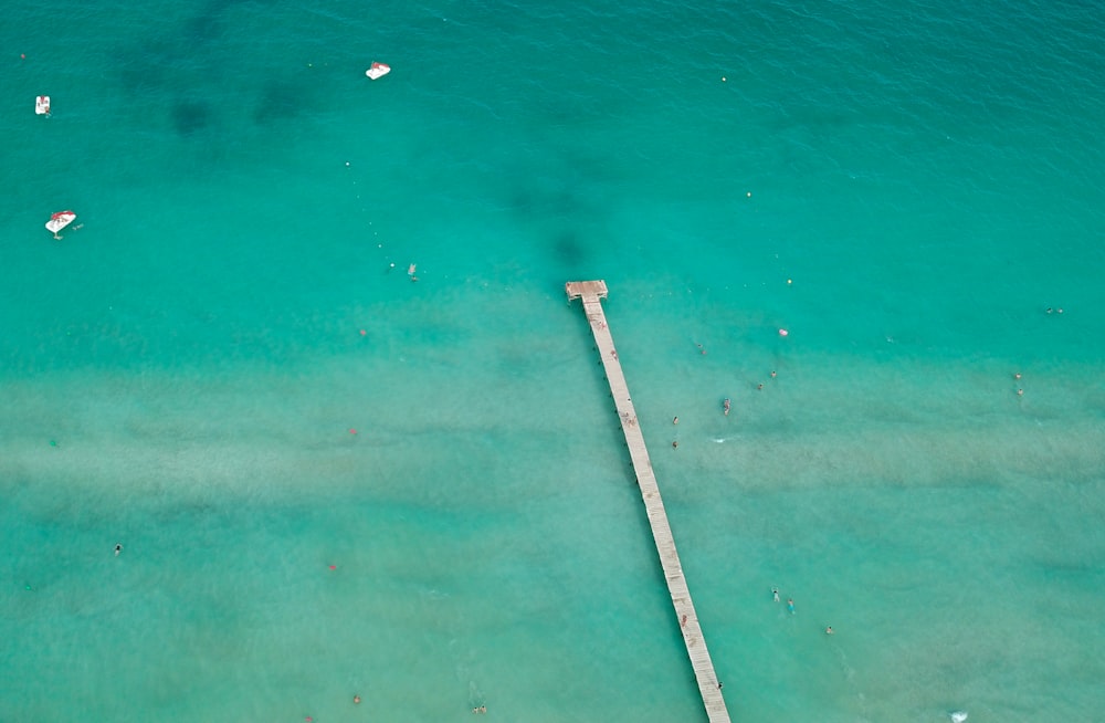 aerial photography of brown dock during daytime