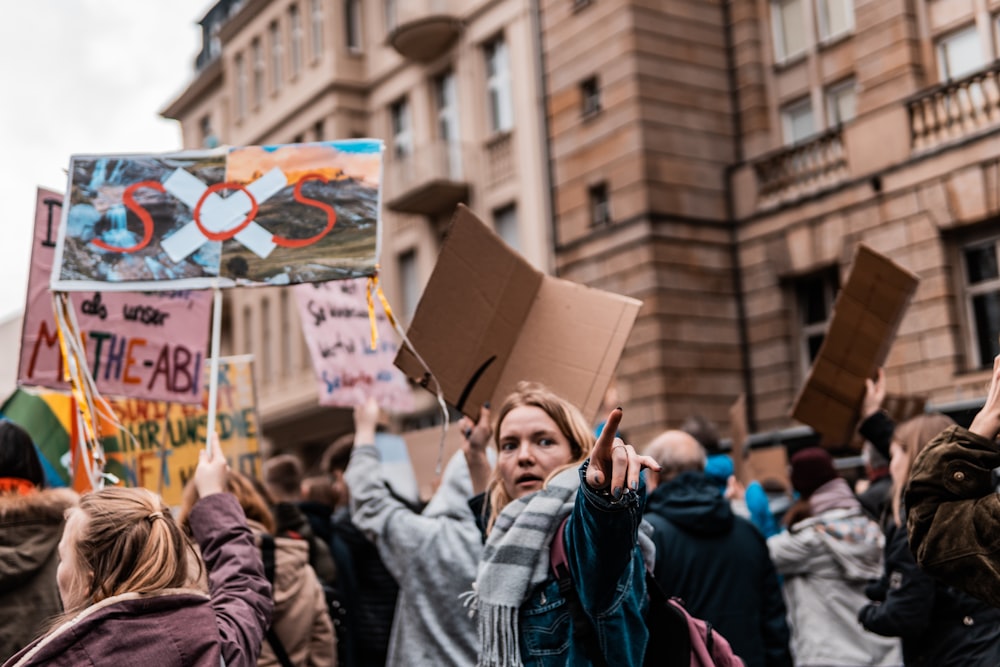 group of people on rally