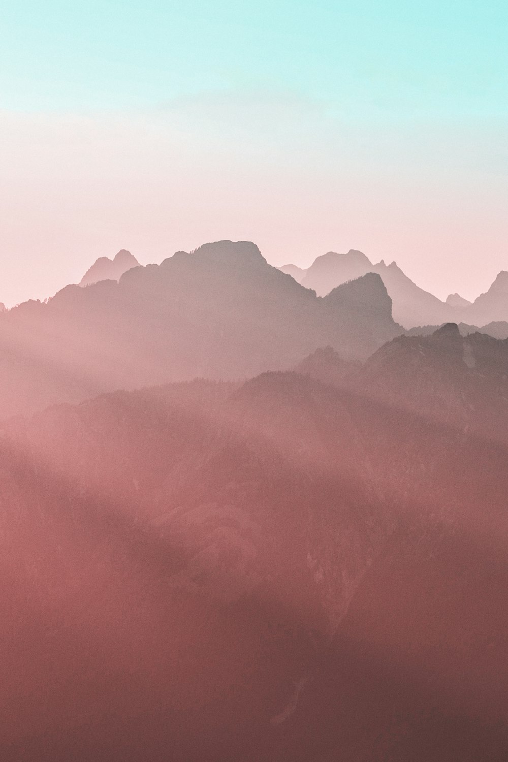 silhouette of mountains during daytime