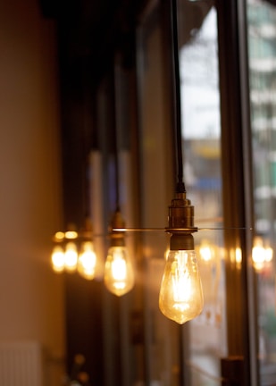 Smart lighting system glowing warmly in a stylish home interior