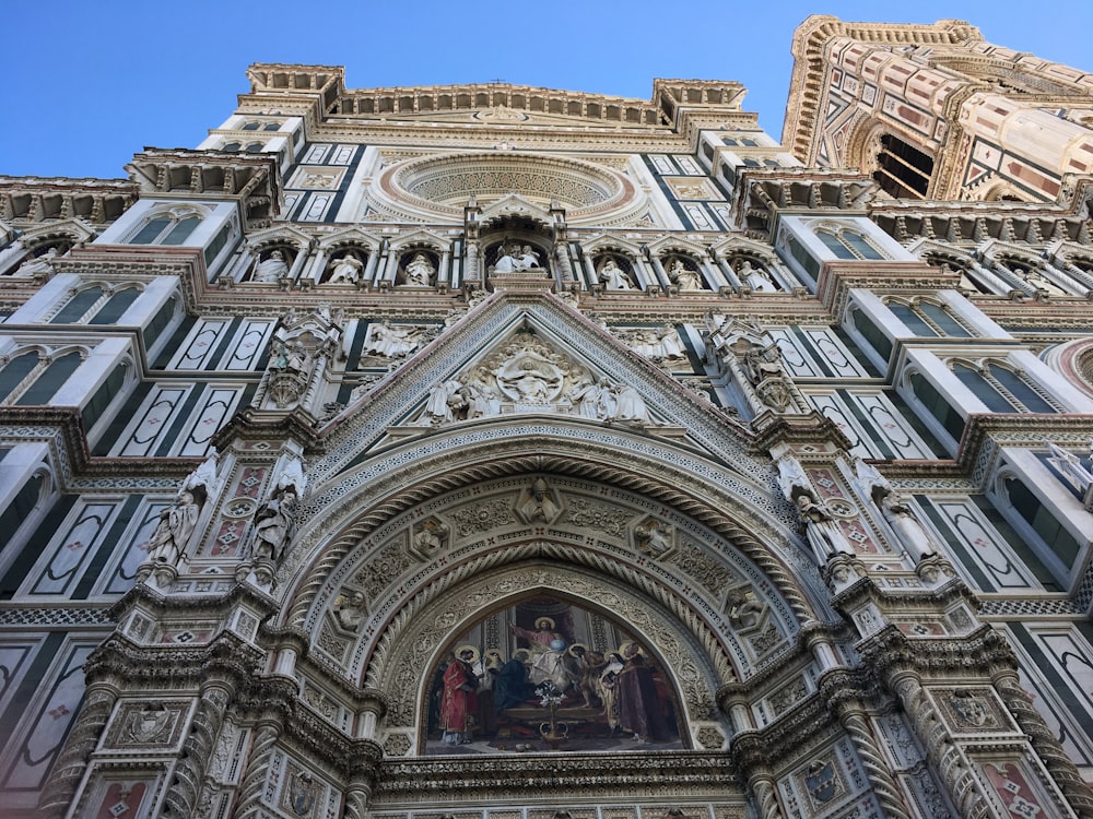 low angle photography of church under clear sky