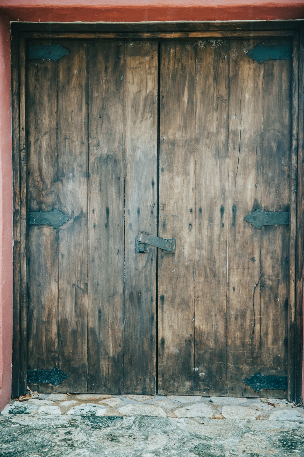 brown wooden gate