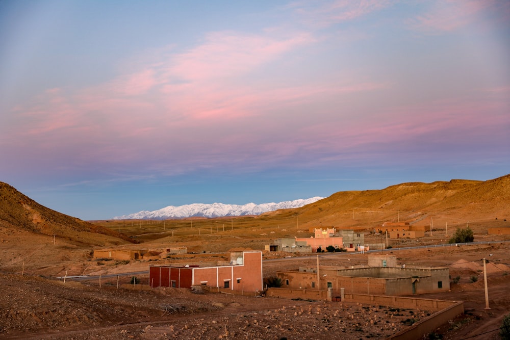 landscape photography of brown mountain