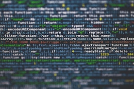 selective focus photography of program setup