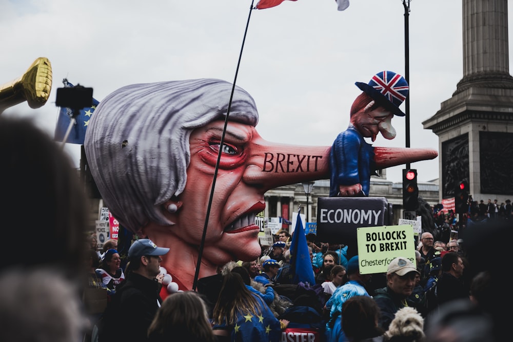 people rallying near in city