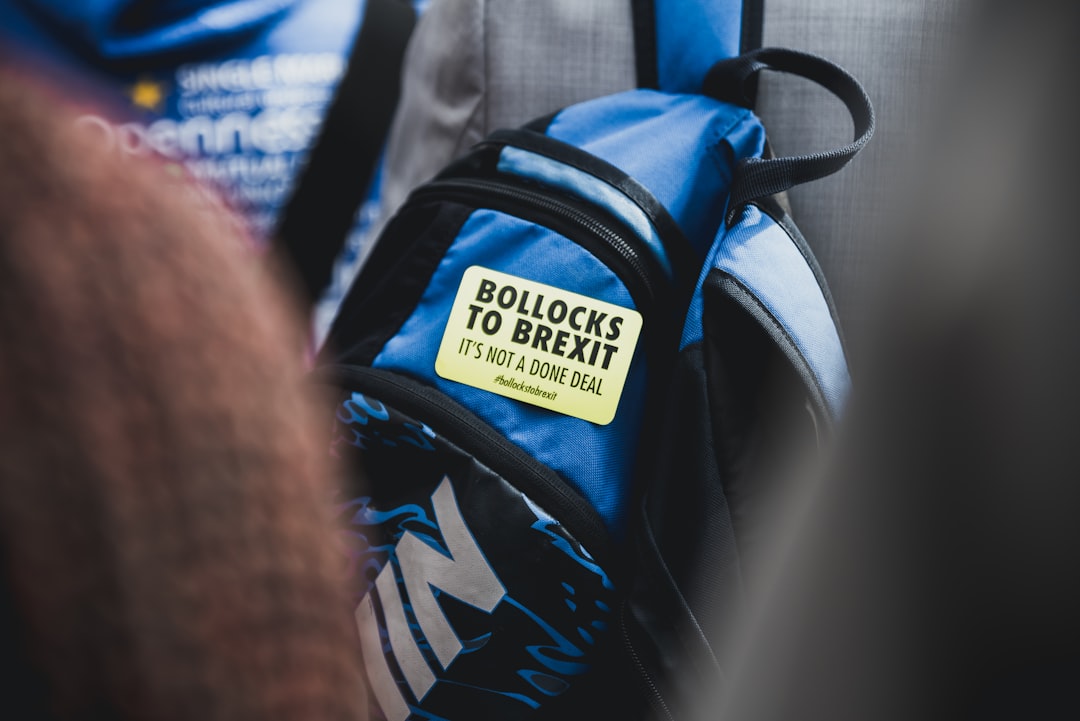 black and blue Nike backpack