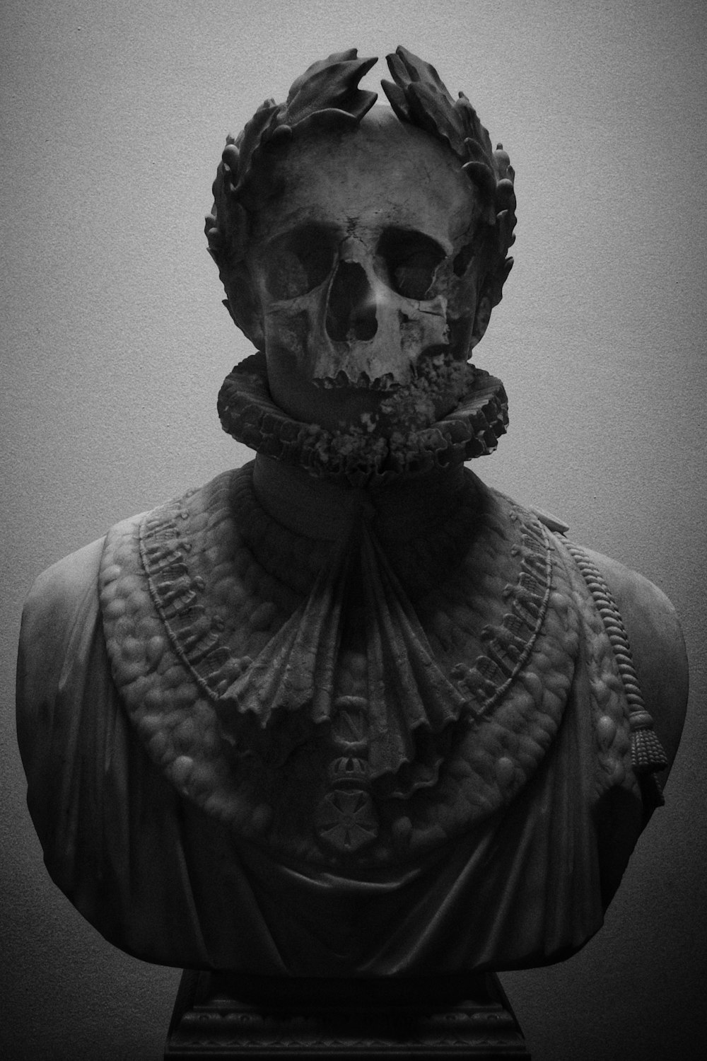 busto de esqueleto humano