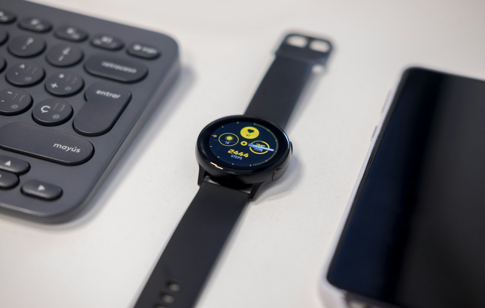 A Samsung Galaxy Watch