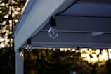 Brightwire Electric team testing outdoor security lighting at dusk