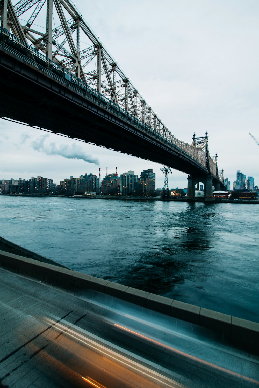 architectural photography of suspension bridge