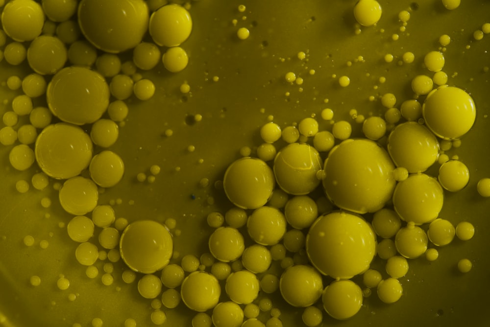 yellow bubbles illustration