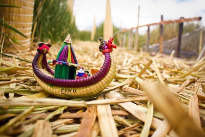 beige and purple boat decor outdoor during daytime