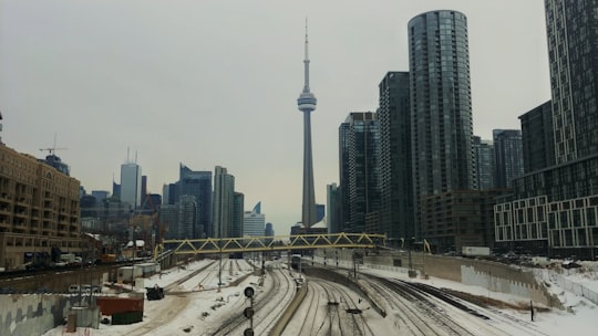 CN tower near buildings in Fort York National Historic Site Canada