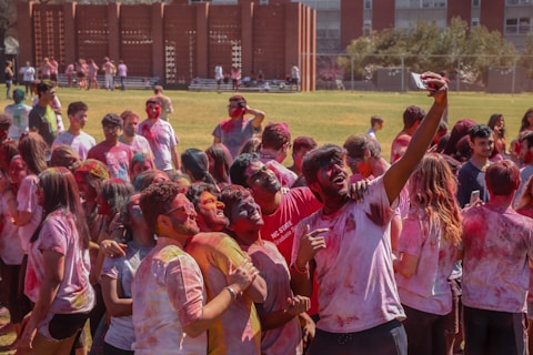 people having group photo taken