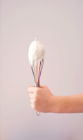 multicolored whip with cream
