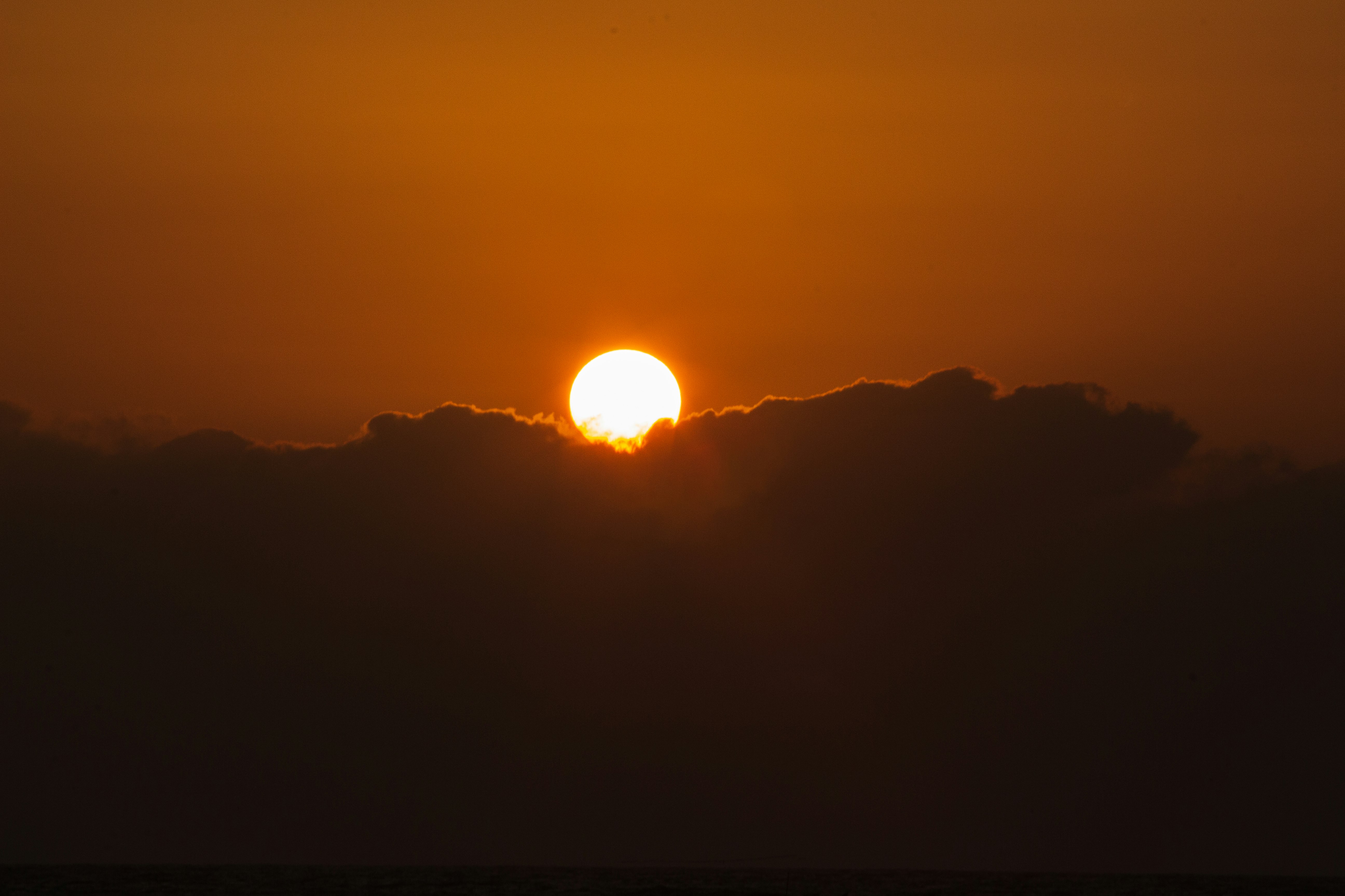 sunset during cloudy day