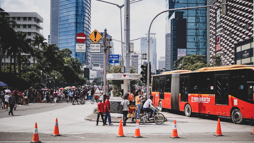 group of people walking on street