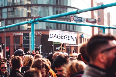 Group photo of AfD Brühl representatives at a local community event.