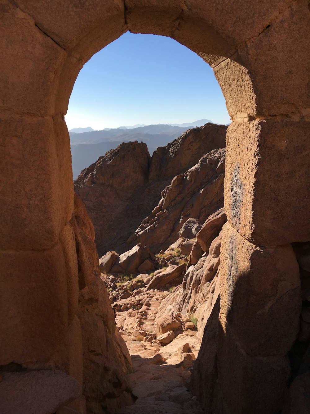 brown concrete archway