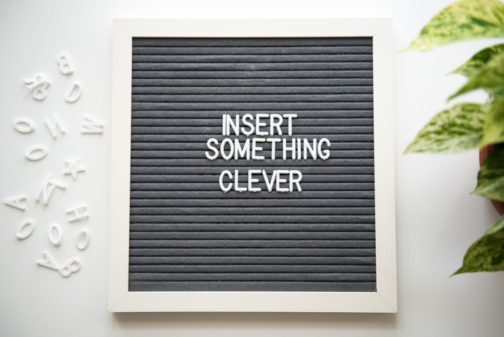 Insert Something Clever wall decor
