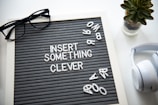 black framed eyeglasses