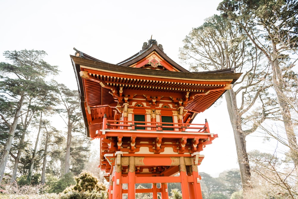 orange painted building