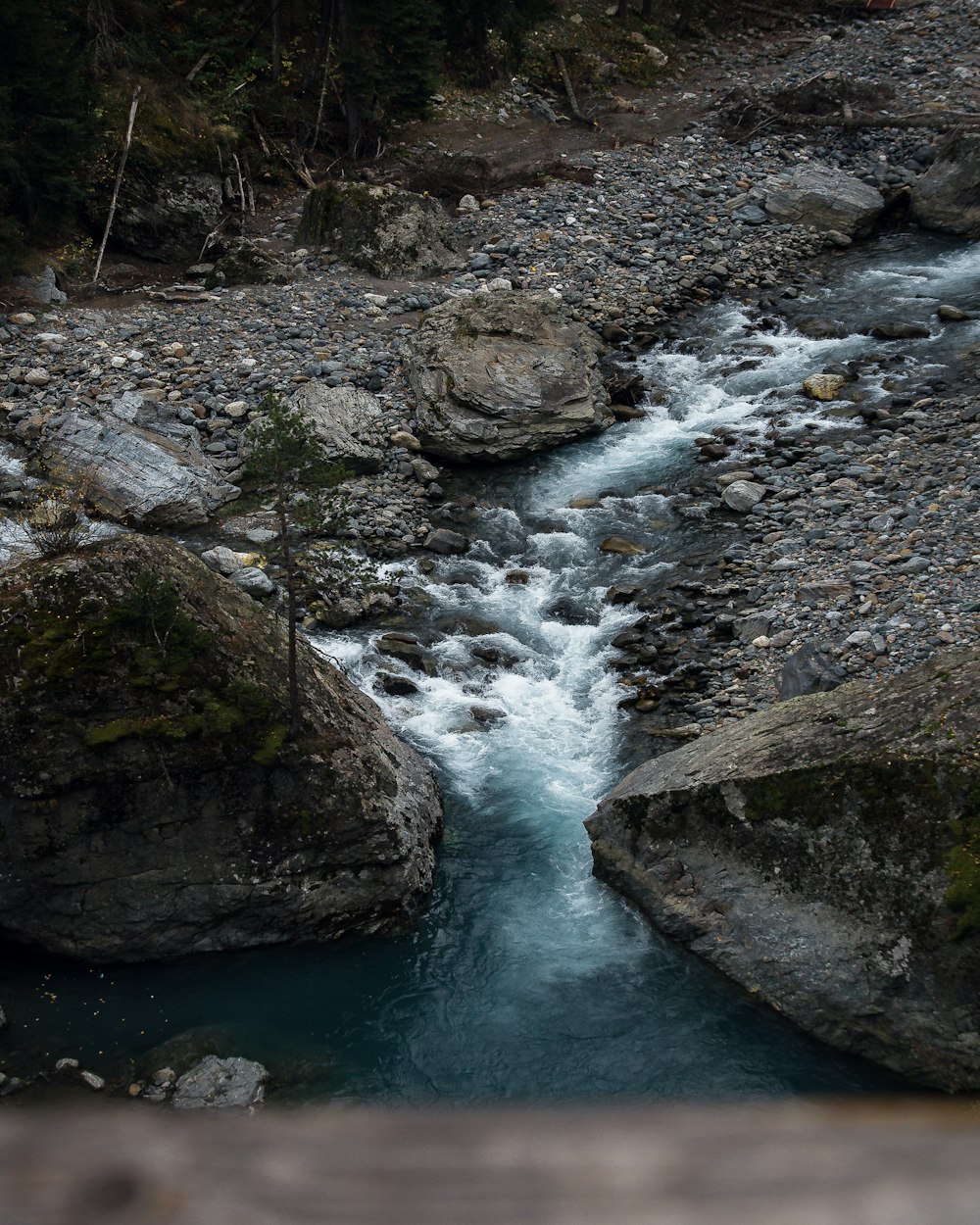 waterfalls and stones