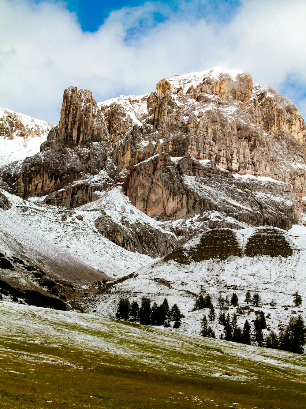 landscape photography of white and brown mountain