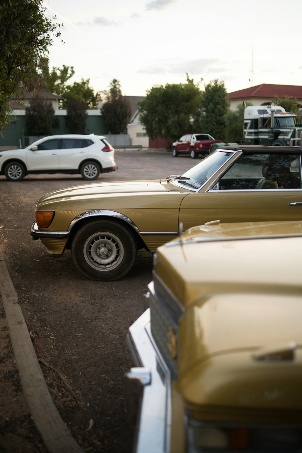 cars parked on parking area at daytime