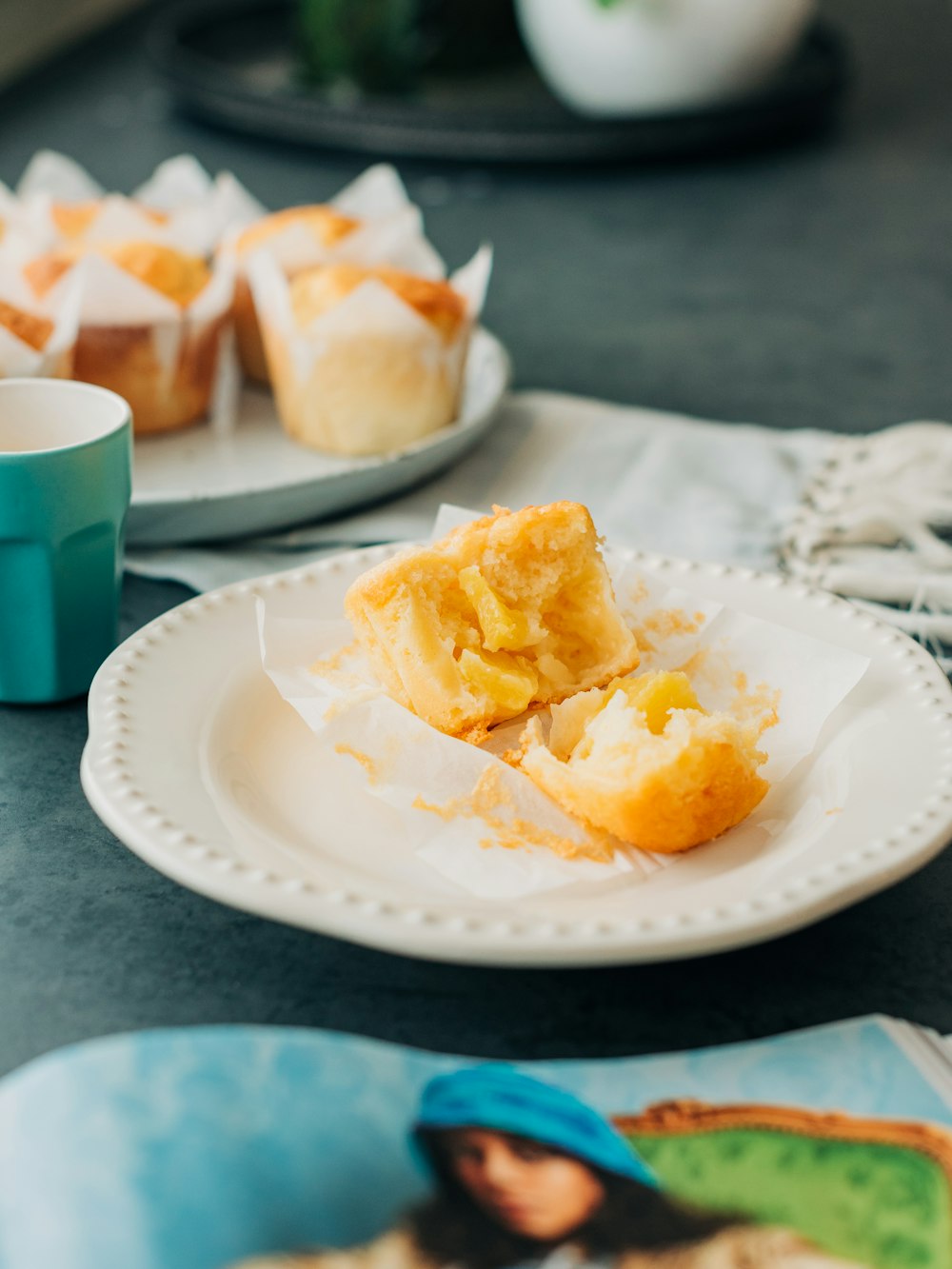 baked pastry on plate