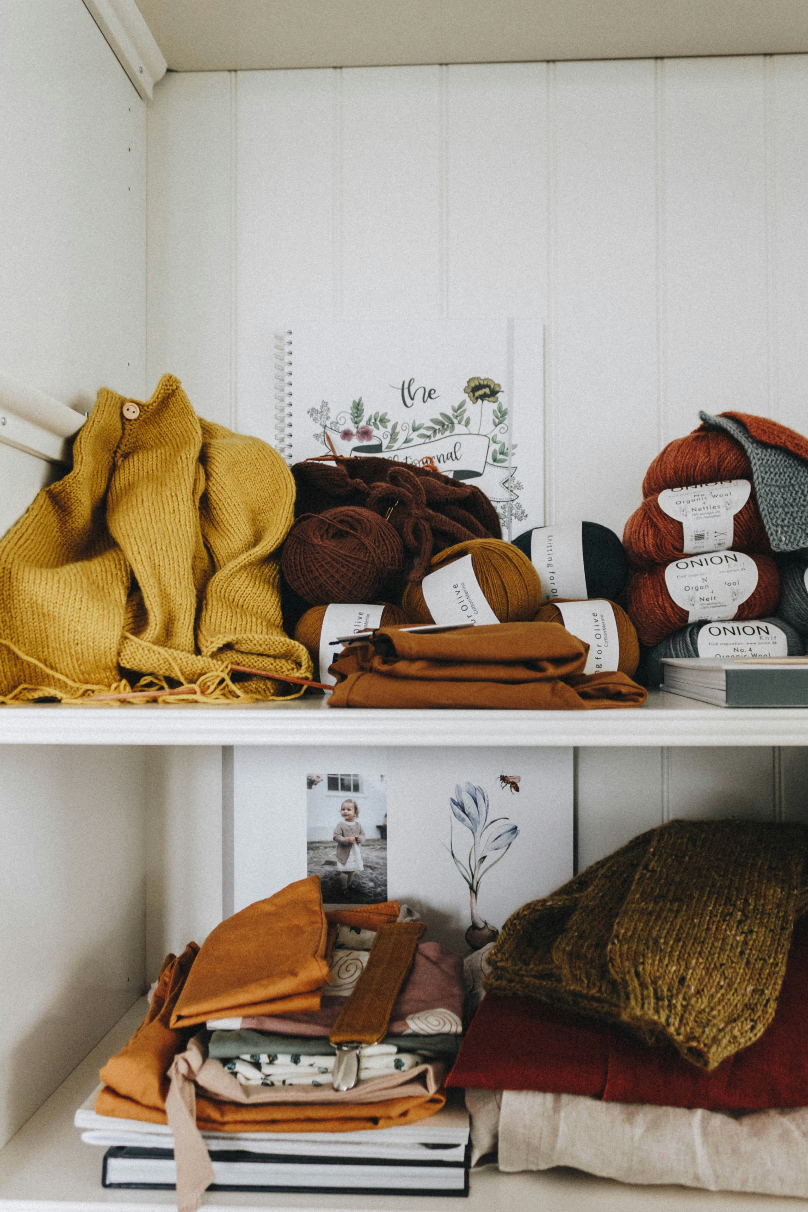 scarves on white surface