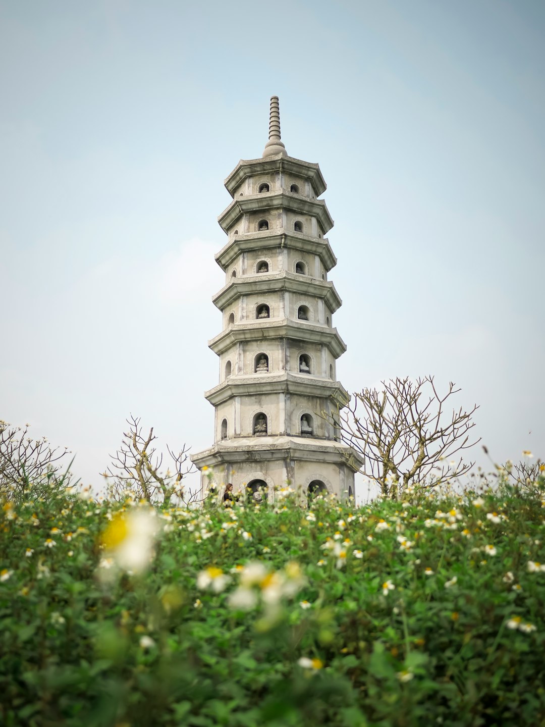 architectural photography of gray pagoda