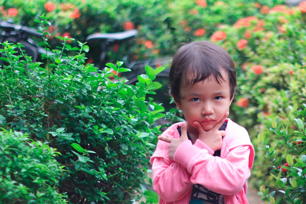 girl in garden