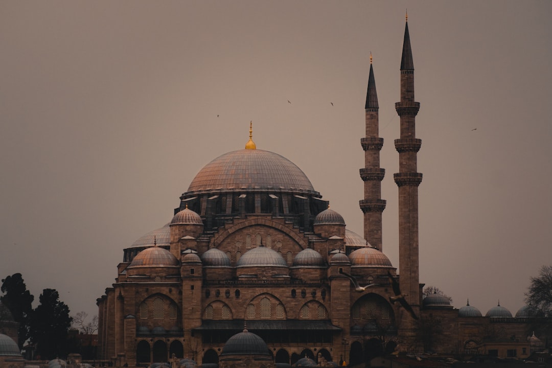 Sultan Ahmed Mosque under gray skies